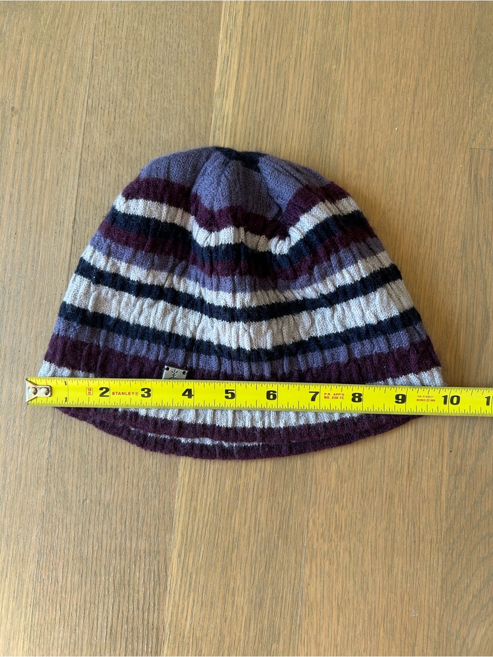 Smartwool Striped Chevron Merino Wool Knit Beanie Hat - Picture 9 of 10